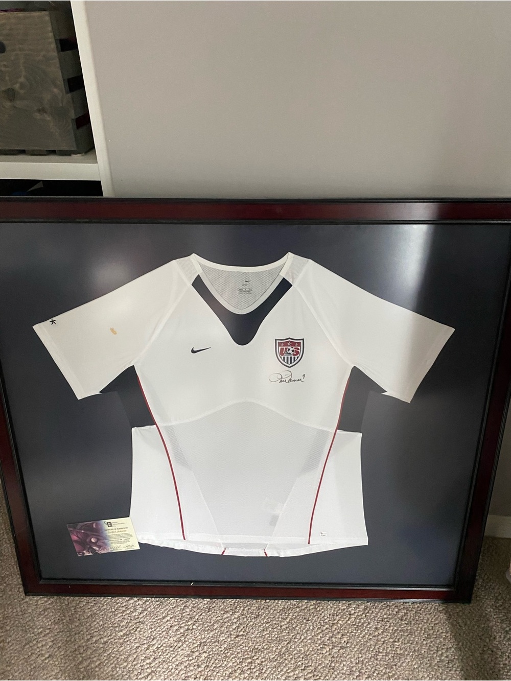 Autographed Mia Hamm Team USA jersey